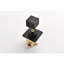 Robinet de douche 3/4 "en fonte à très haut débit - Contrôle du volume, poignée en laiton, débit extérieur noir mat réglable, noir, produit