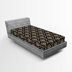 Charcoal Gray Eggshell Damask 1
