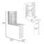 Table murale pliable avec plusieurs tablettes, blanc