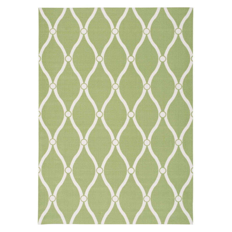 Tapis vert moderne Dian, Rectangle 7 pi 9 po x 10 pi 10 po