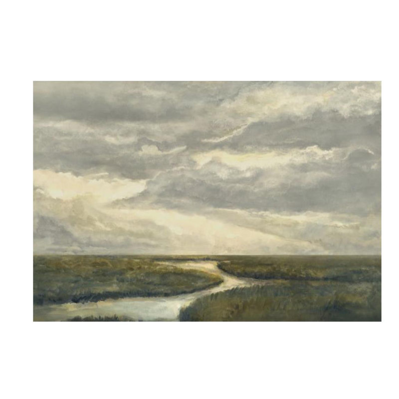Golden Daydream Painting by Jacob Lincoln, Glass Coat, 24" H x 35" W