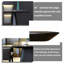 Bureau moderne minimaliste 55,12 po avec placage de chêne noir - un choix de qualité supérieure-1676467141-1676467146