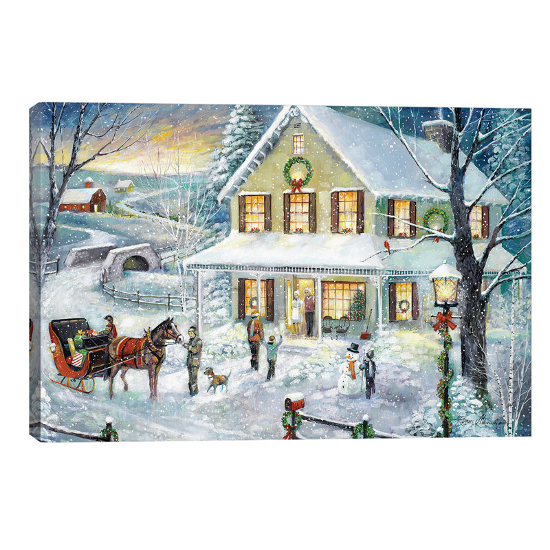 Christmas Visit by Ruane Manning - Wrapped Canvas Painting, 101.6 cm H x 66.04 cm W x 1.91 cm D