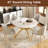 Folding Dining Table 47'' Extendable Round Kitchen Table w/Drop Leaves for Home