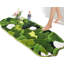 Mignon tapis de couloir de salle de bain vert mousse à longues feuilles rectangulaires de style bohème avec tapis de bain à poils longs antidérapant