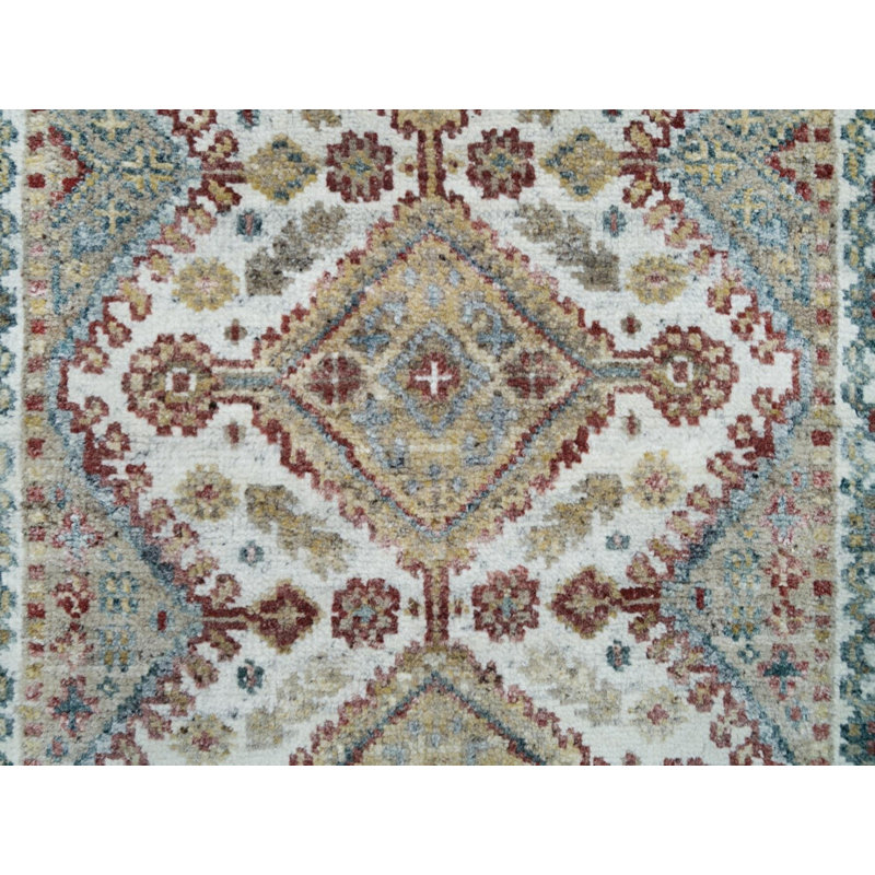 Tapis de couloir oriental en laine noué à la main 2 pi 6 po x 14 pi 1 po MOA10265865, Tapis de couloir 2 pi 6 po x 14 pi 1 po