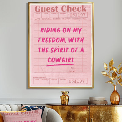 «Riding On My Freedom - Cowgirls Wall Art Living Room»
