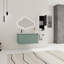 Meuble-lavabo flottant avec lavabo en résine en forme de goutte