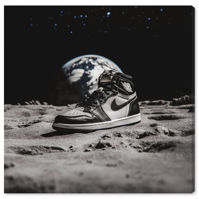 Moon Kicks, toile par Art Remedy, H 20 po x l 20 po, Toile tendue, Toile tendue