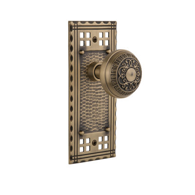 Craftsman Plate with Egg & Dart Door Knob