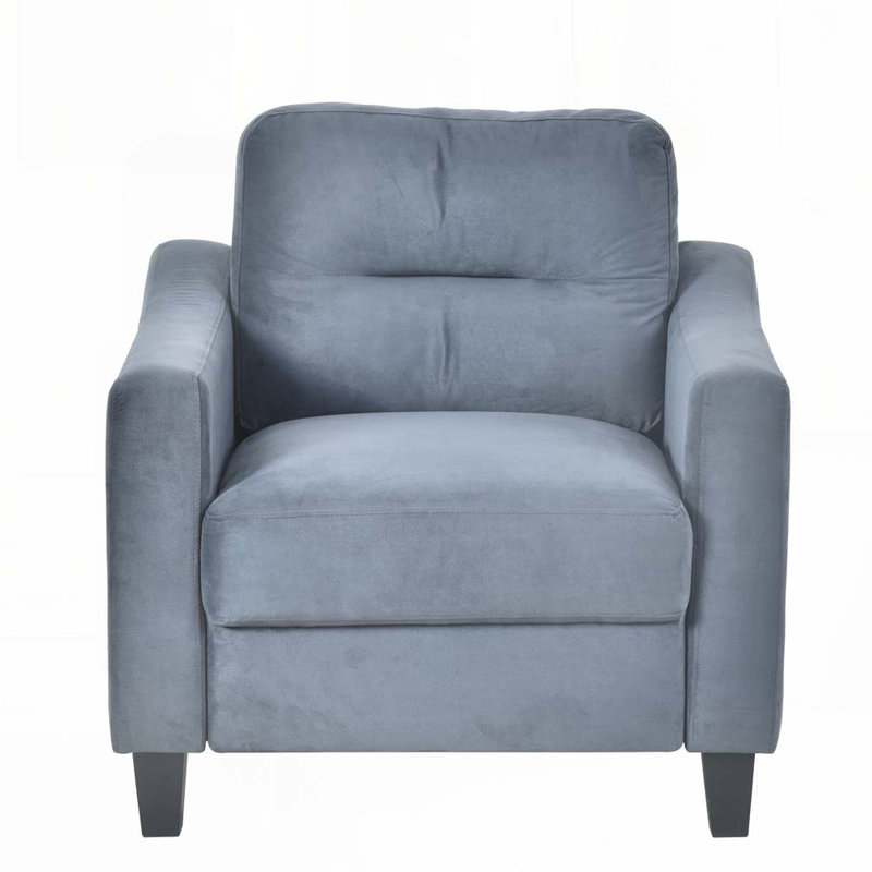 Fauteuil d'appoint en velours, Gris