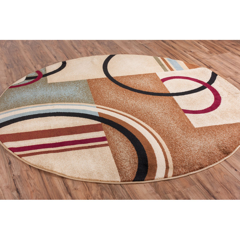 Vahig Geometric Area Rug, Round 160cm