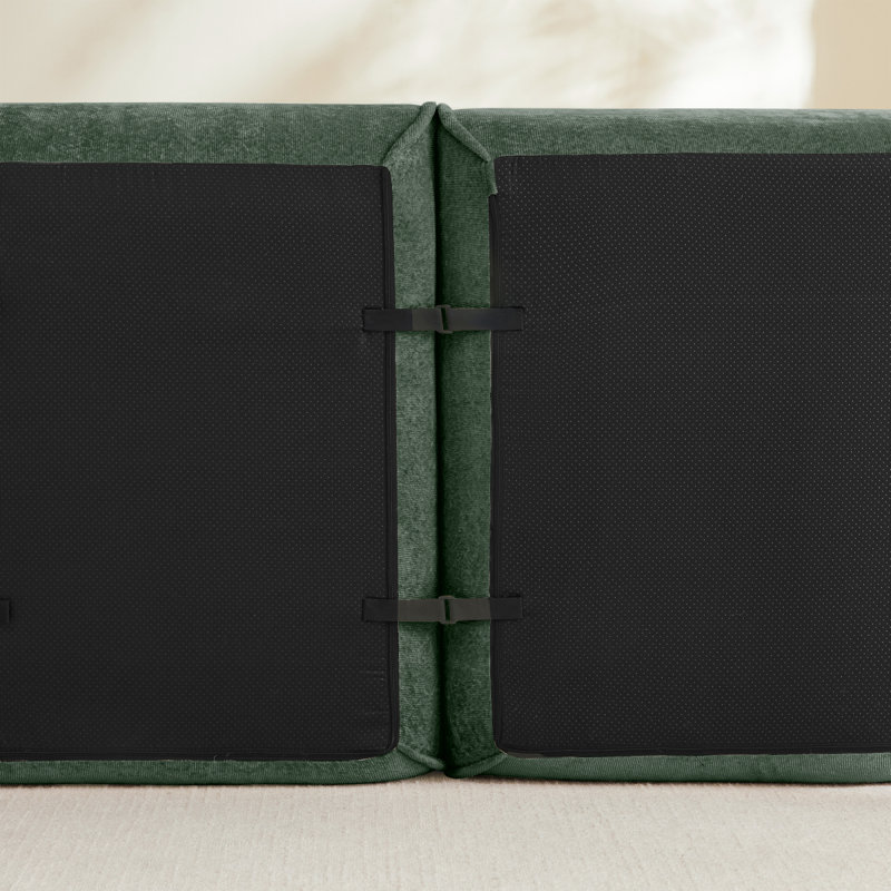 Canapé sans accoudoirs Harrison - vert velours, Vert