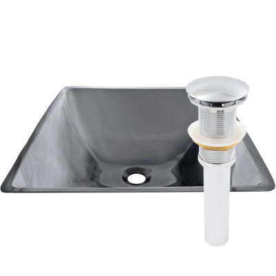 Ensemble d'évier en verre Novatto QUADRATO
