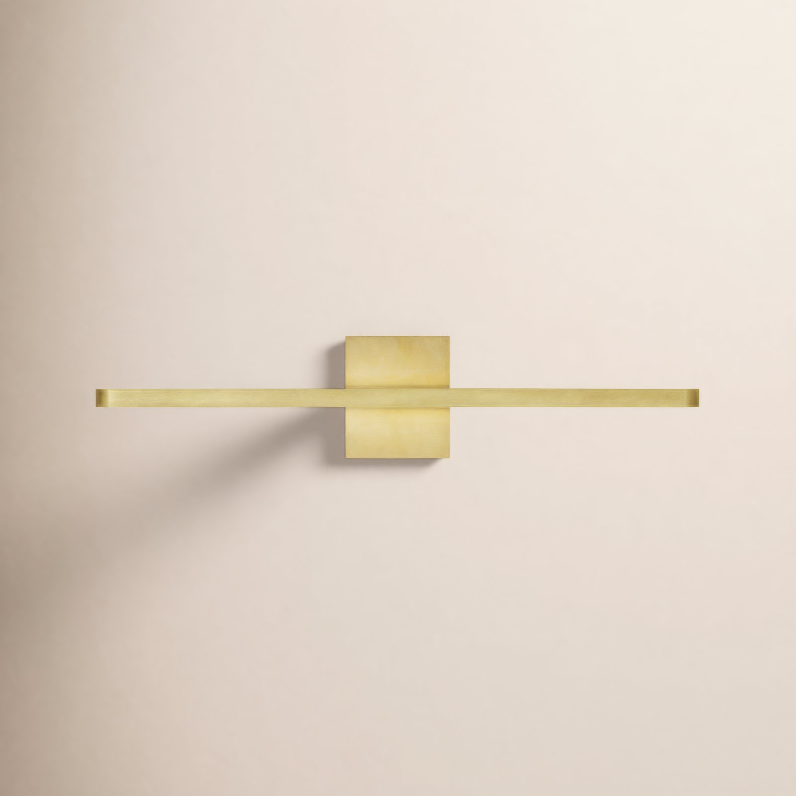 Banda Single Dimmable LED Bath Bar, Natural Brass