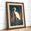 Heron in Reeds Japandi - Framed Print-1586063489-1586063500