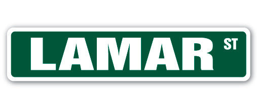 Plaque de rue Lamar en plastique robuste 8 po x 36 po