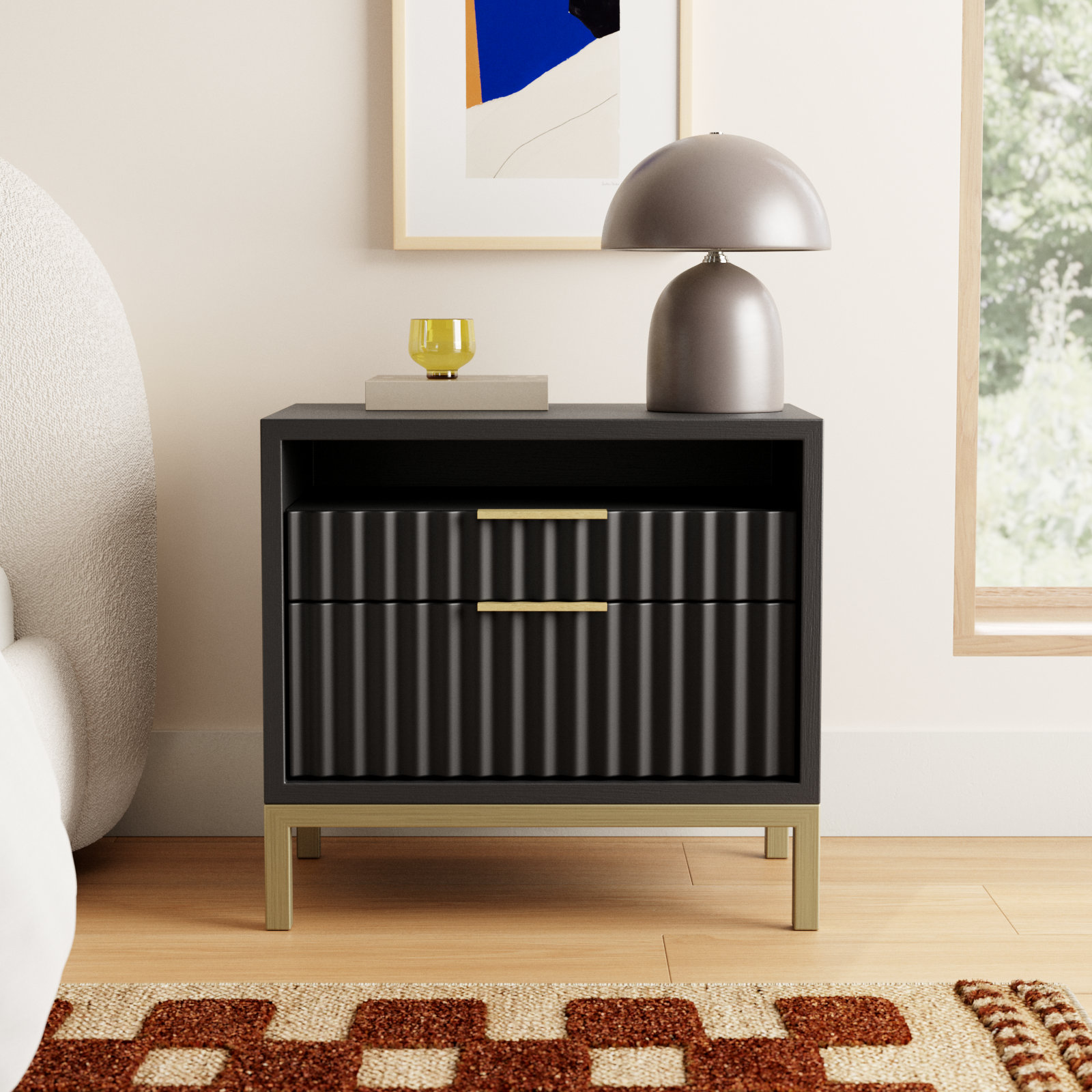 Elyza Mahogany Nightstand