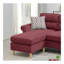 Canapé modulaire réversible en velours rouge paprika