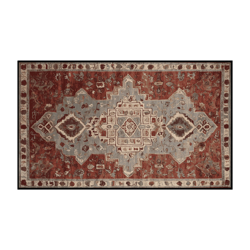 Tapis brun soyeux et moelleux, Rectangle 2 pi x 3 pi