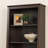 Tall 4 Shelf Slant-Back Bookcase with Doors, Shaker Doors Conceal a Lower Compartment with One Adjustable Shelf, Espresso