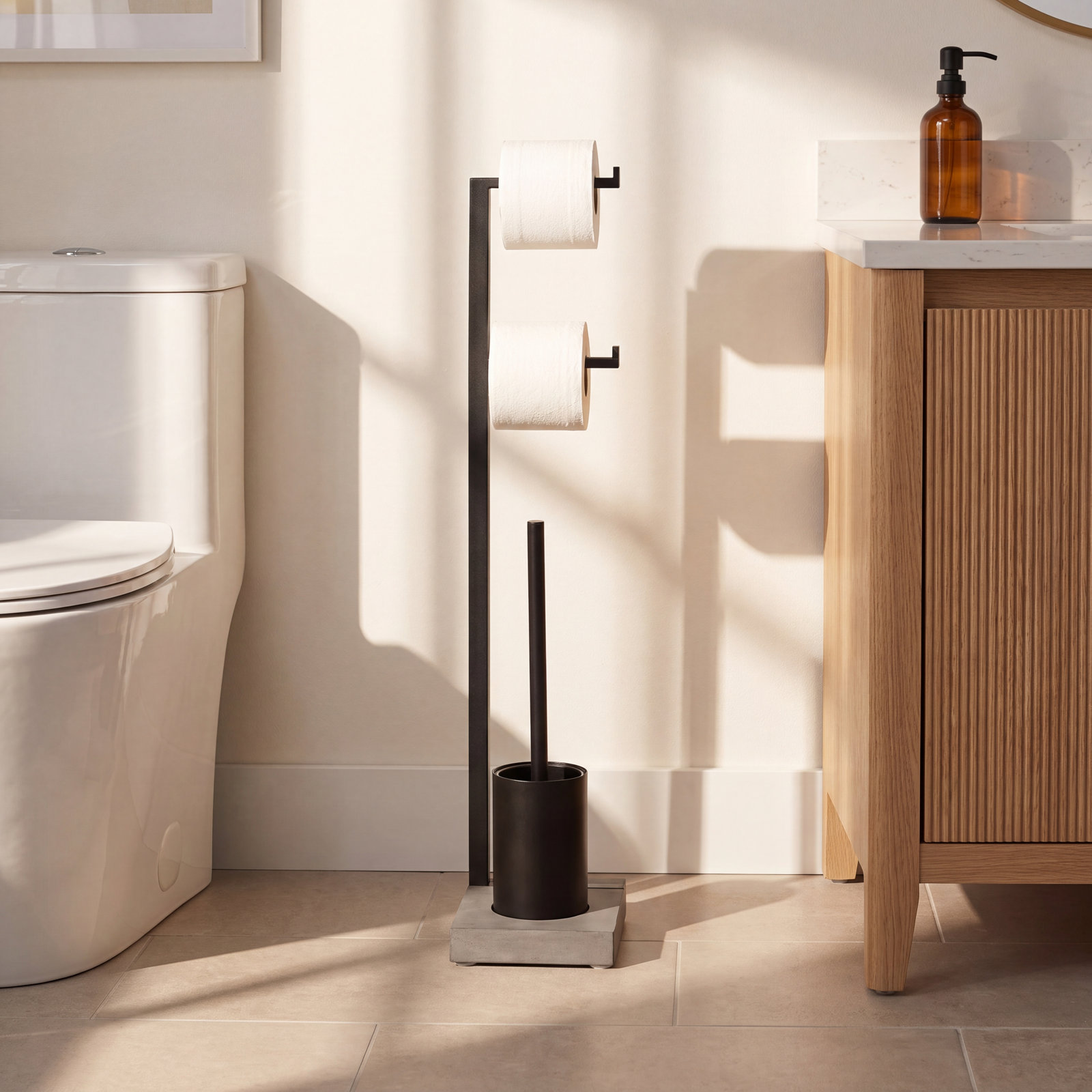Menoto Toilet Brush and Paper Holder Set