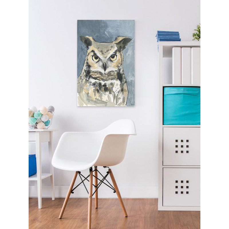 « what a hoot », reproduction d’art sur toile tendue, H 18 po x l 12 po x P 1,5 po