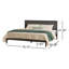 Lit plateforme en bois massif avec tête de lit Led-364890650-364890653