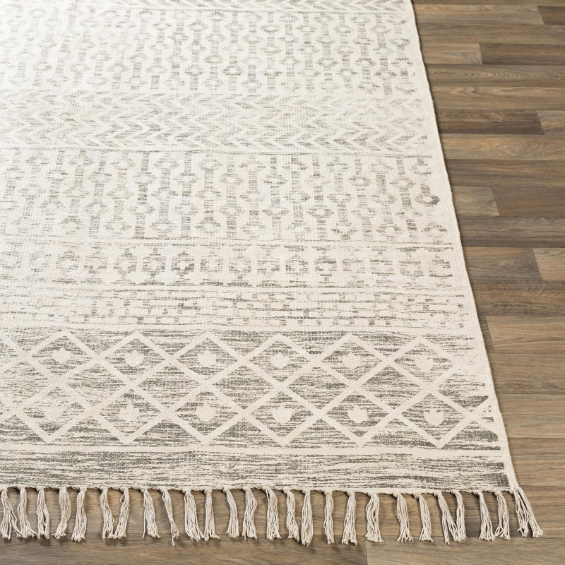 Emmalyn Cotton Southwestern Indoor Rug, Rectangle 6' x 9'