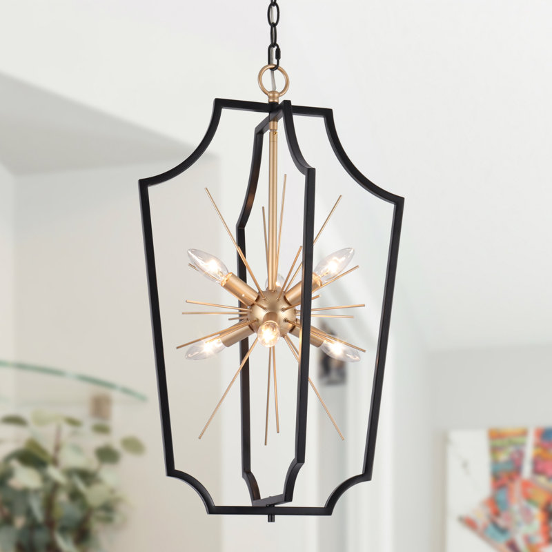 Lustre géométrique spoutnik à 6 lumières Kaylaa