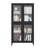 4-shelves Metal File Cabinet With Material For Office - Black Freestanding Bookcase Classic Style Study
