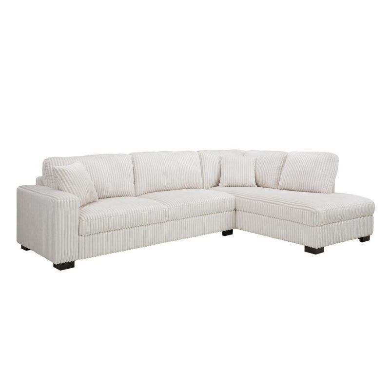 Tristan Corner Sofa, Cream Teddy, Right Hand Facing