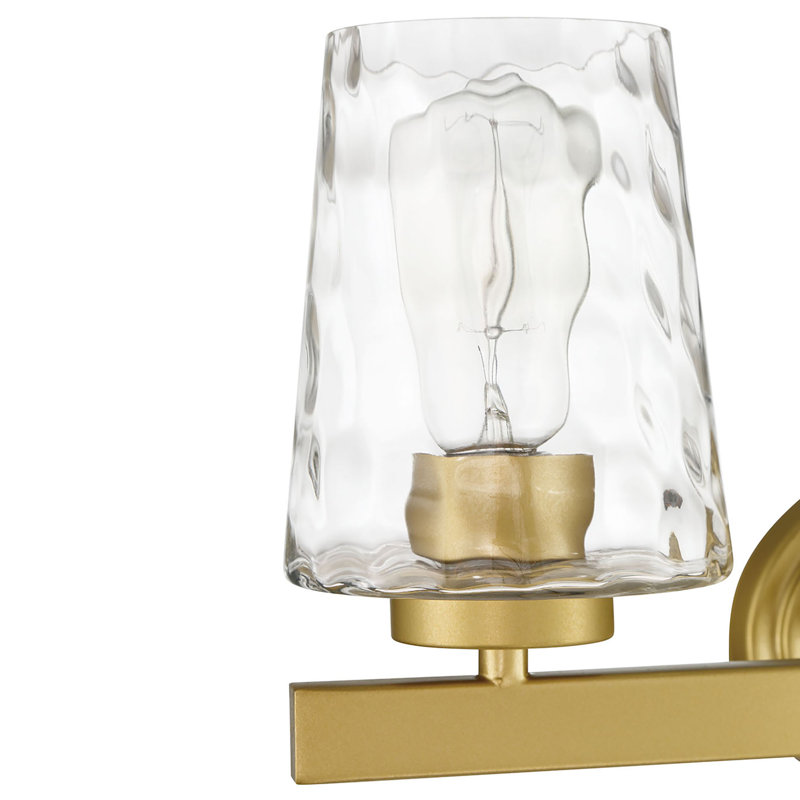 Saratoga 6 - Light Bathroom Steel Dimmable Vanity Light, Brass Glitter