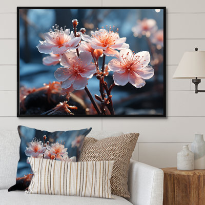 «Winter Landscape Frozen Blossoms I», reproduction sur toile