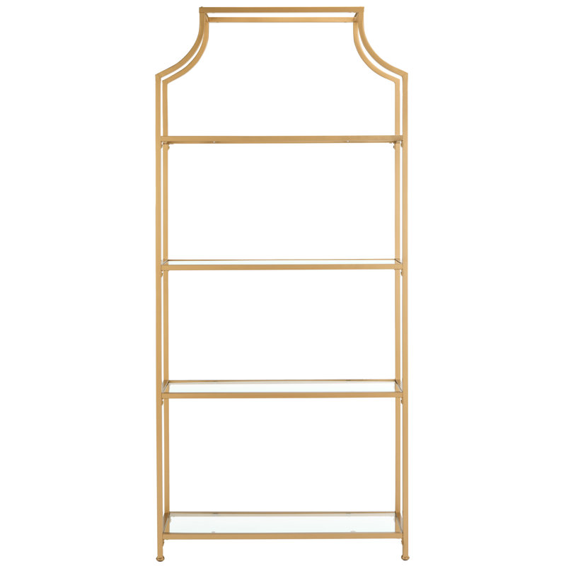 Castaic Etagere Bookcase, Gold