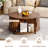 31.5" Modern Round Coffee Table With 360° Curved Sliding Door.-1323270125