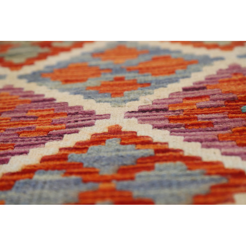 Tapis en laine All Kilim Treillis Kilim 8 x 10