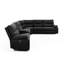 Canapé modulaire inclinable électrique en cuir véritable 6 pièces Aylinne-88634388