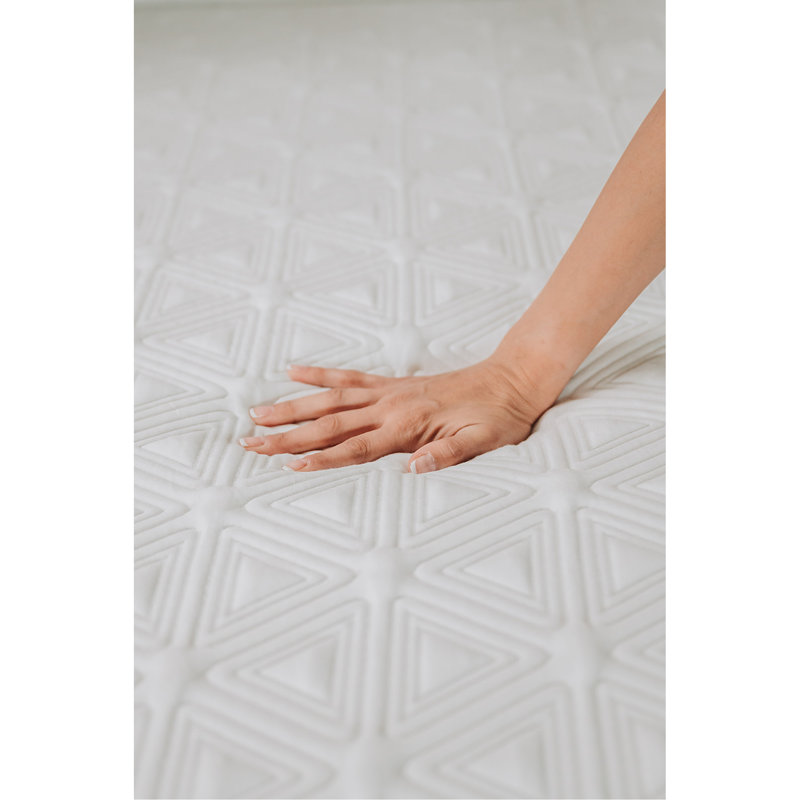 Matelas en mousse viscoélastique imprégnée de gel en blanc / gris foncé, Lit simple, 8"