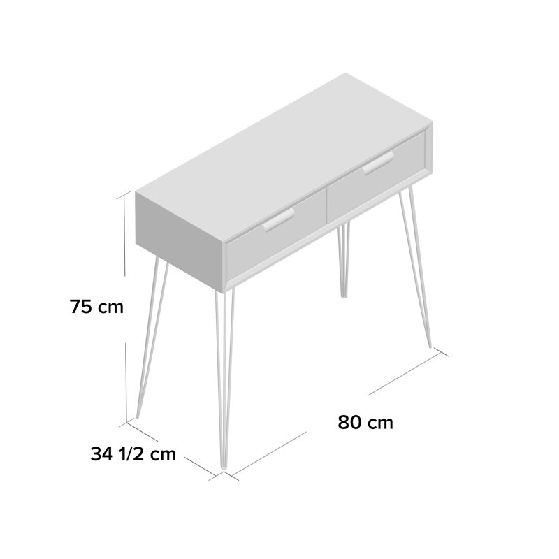 Lilot 80cm Console Table
