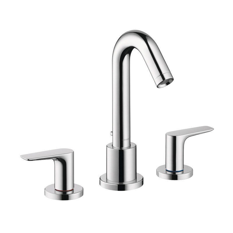 Garniture de robinet de baignoire romaine à deux poignées Logis, Chrome