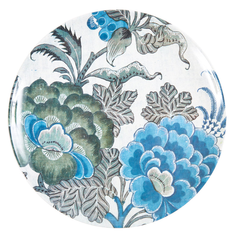 CHINTZ BLUE DINNER PLATES SET/4