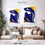 Silhouette de femme abstraite sur toile-1213550807
