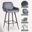 Bar Stools Velvet Fabric With Backrest And Armrests, Auitable For Kitchen, Home, Bar, Counter-80991477-72765166