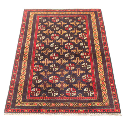 Tapis bleu marine foncé Teimani 3 pi 5 po x 5 pi 11 po