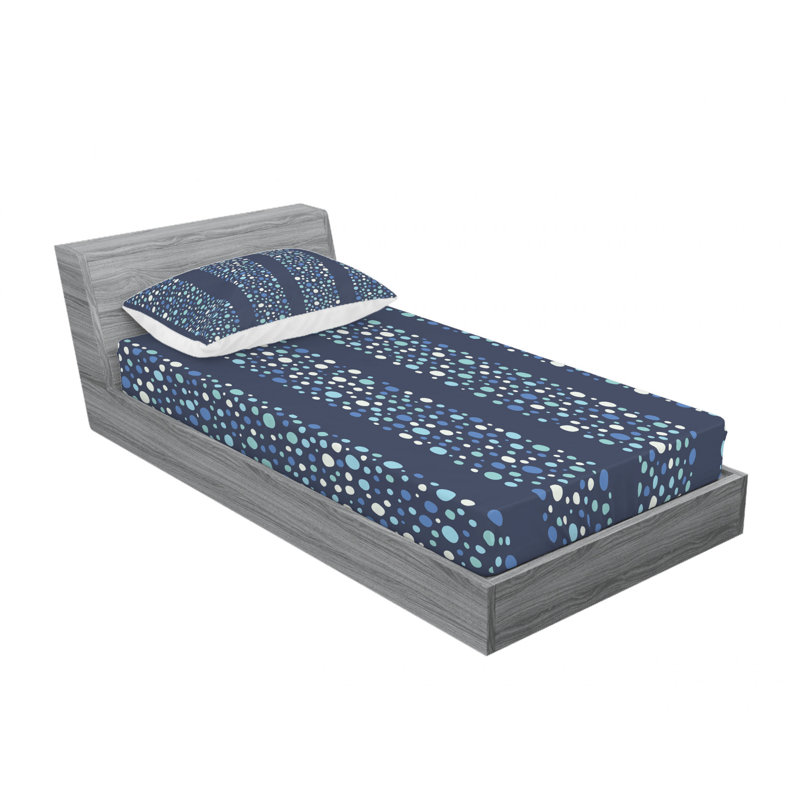 Microfiber Geometric Sheet Set, Twin XL Sheet Set with Fitted Sheet