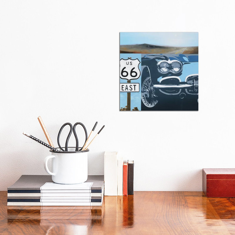 Route 66-A 1 Piece Wrapped Canvas Painting, 30.48 cm H x 30.48 cm W
