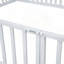 Lit double en métal avec clôture et porte, blanc-134311106