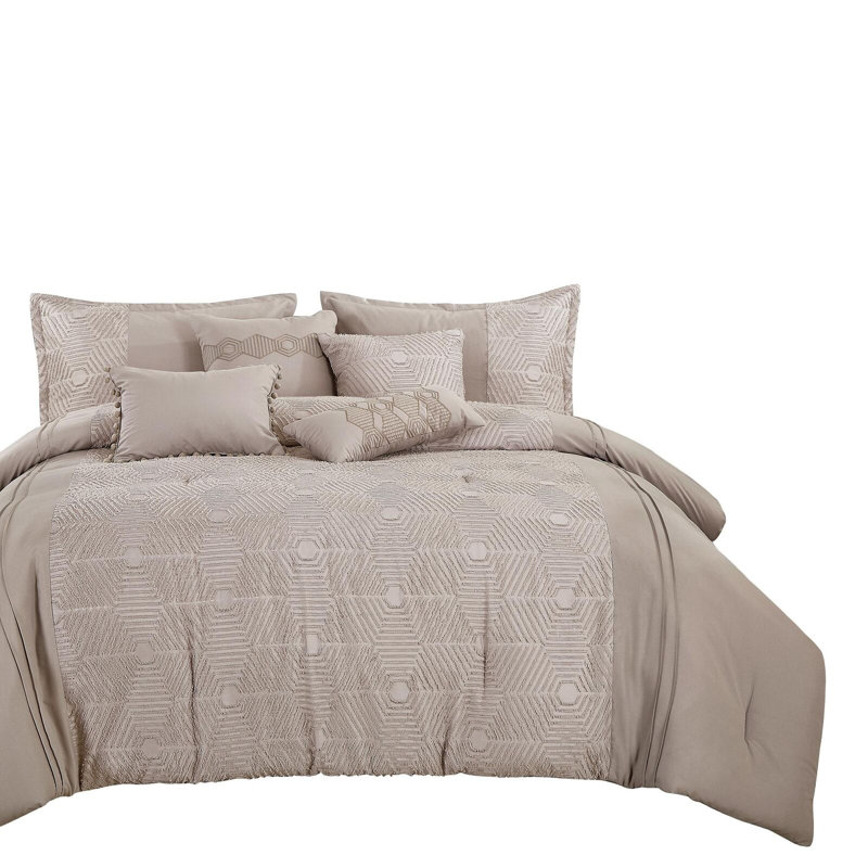 Polyester Comforter, Beige, Queen Comforter
