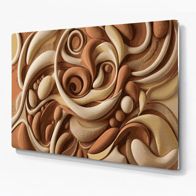 «Biomorphic Abstraction 2», art mural en métal brun